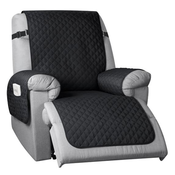 TAOCOCO Non-Slip Recliner Chair Cover Sofa Slipcover Waterproof Washable Pet Cover Recliner Black 23"