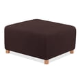 thumbnail image 1 of TAOCOCO Ottoman Cover Rectangle Folding Storage Covers Ottoman Slipcovers Removable Footstool Protect Footrest Covers Chocolate, 1 of 8