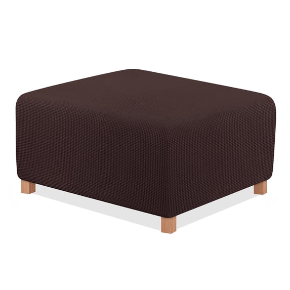 TAOCOCO Ottoman Cover Rectangle Folding Storage Covers Ottoman Slipcovers Removable Footstool Protect Footrest Covers Chocolate