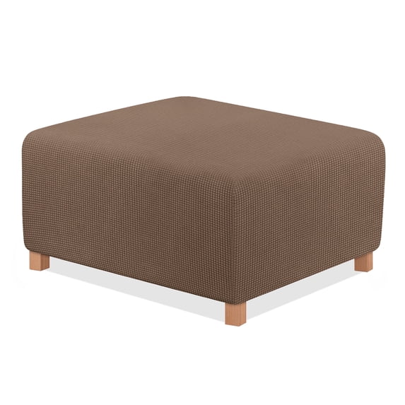 TAOCOCO Ottoman Covers Rectangle Footstool Slipcovers Jacquard Footrest Cover Protector Coffee