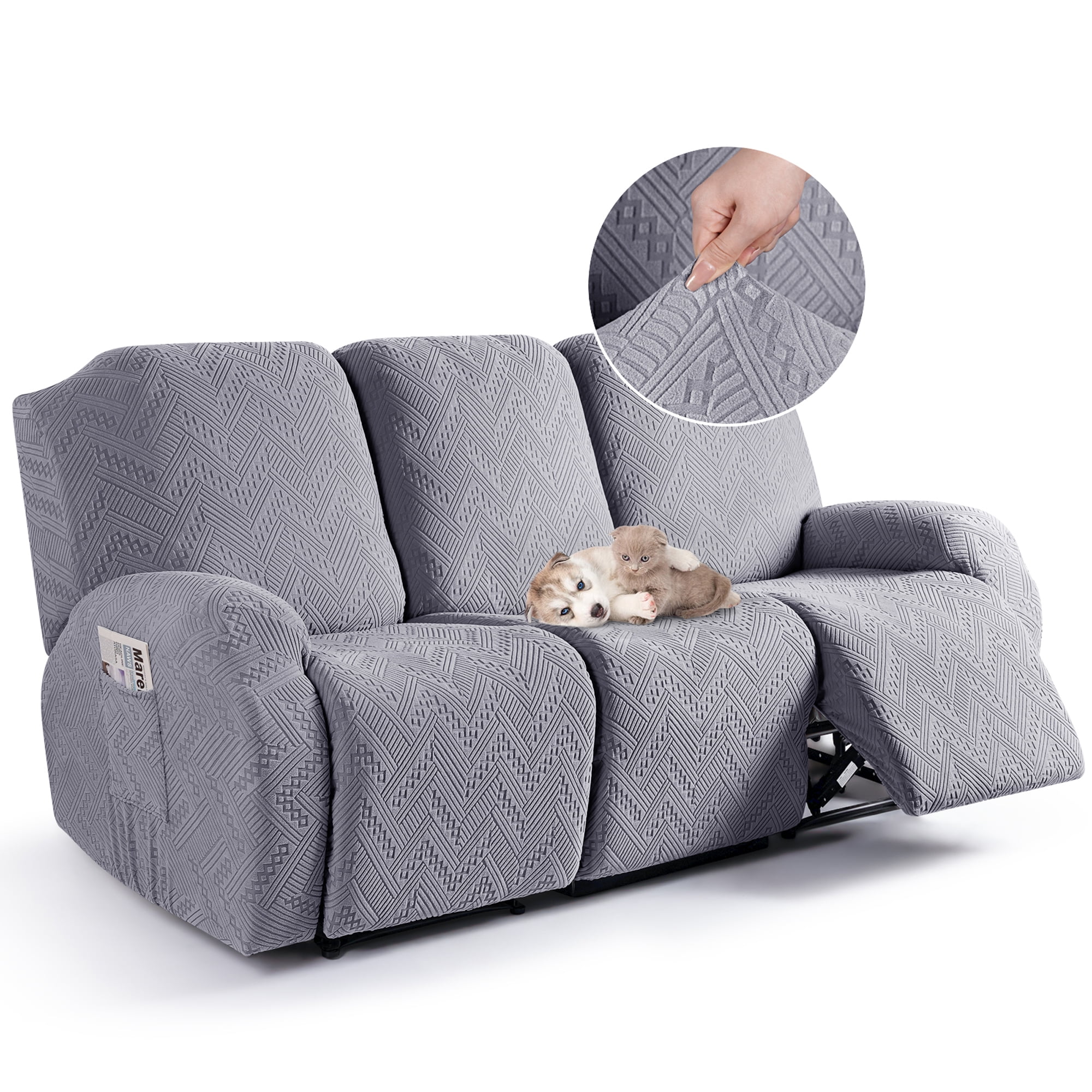 TAOCOCO Recliner 3 Seater Sofa Slipcover Couch Covers for Reclining