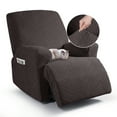 thumbnail image 1 of TAOCOCO Recliner Chair Slipcover 3 Piece Reclining Couch Cover for Recliner Armchair Anti-Slip Kids Pet Furniture Protector, Chocolate, 1 of 9