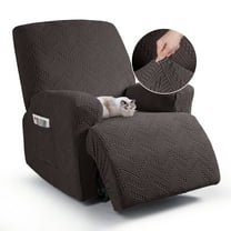TAOCOCO Recliner Chair Slipcover 3 Piece Reclining Couch Cover for Recliner Armchair Anti-Slip Kids Pet Furniture Protector, Chocolate