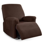 TAOCOCO Reclining Armchair Slipcovers Stretch Recliner Sofa Slip Cover Solid Couch Covers Furniture Chair Protector Chocolate