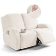 thumbnail image 1 of TAOCOCO Sofa Slipcover Anti-Slip 2 Seat Recliner Couch Cover for Reclining Sofa Stretch Loveseat Sofa Covers with Pockets, Beige, 1 of 9