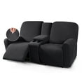 TAOCOCO Stretch Loveseat Slipcover with Middle Console, 4Pieces