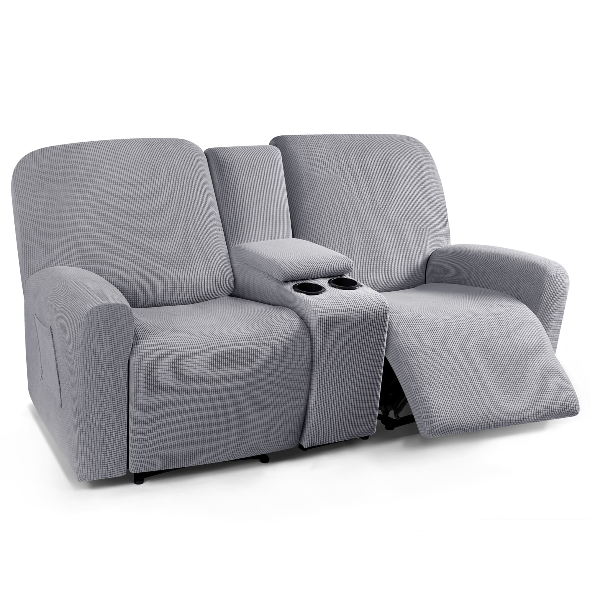 TAOCOCO Stretch Loveseat Slipcover with Middle Console, 4Pieces