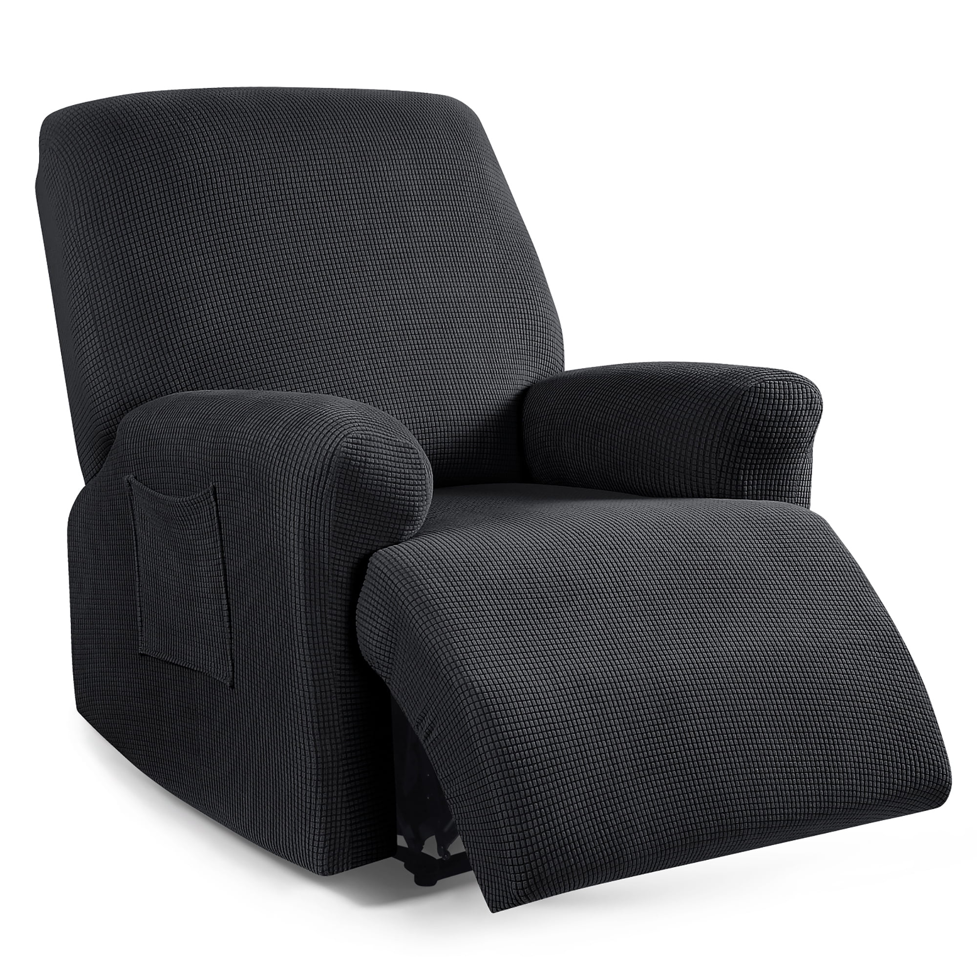 TAOCOCO Stretchable Living Room Recliner Chair Slipcovers 4 Pieces Black Sofa Cover Walmart