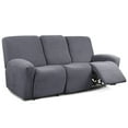 thumbnail image 1 of TAOCOCO Stretch Recliner Sofa Slipcover, 8 Pieces Solid Couch Covers with Pocket for Kids Gray, 1 of 9