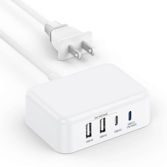 TAOHAI USB C Charger Adapter 35W Multi Port Wall Charger Block Fast Charging Box for iPhone 15/16 Samsung