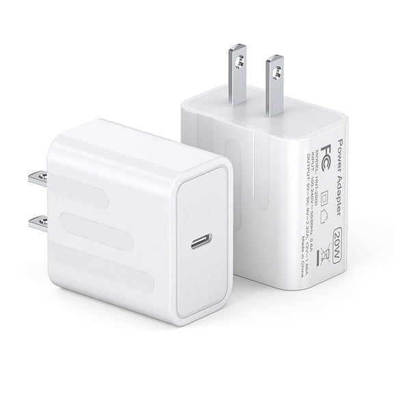 TAOHAI 2-Pack 20W USB C Wall Charger with Compact & Portable Power Delivery Plug, for iPhone, iPad, AirPods, Samsung