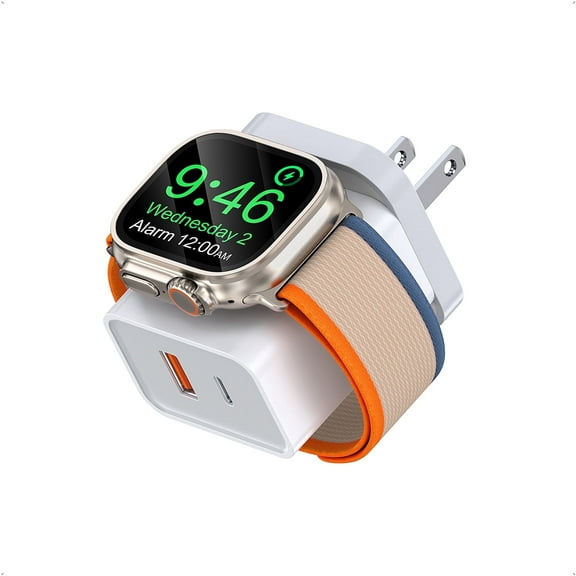 TAOHAI 20W for Apple Watch Charger Dual Port Fast Charger with USB-C & USB-A, PD Quick Charging Adapter for iPhone, iPad, Samsung