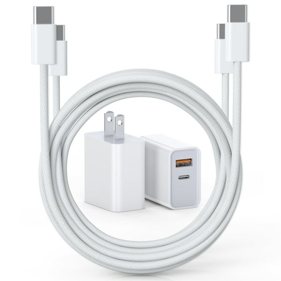 TAOHAI 2Pack 20W Type C Charger Block with 6FT USB C Cable Compatible, PD Fast Charger Compatible with iPhone, iPad, Android