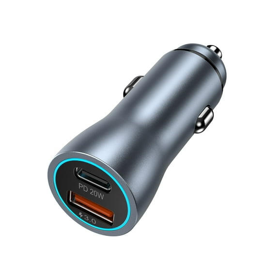 TAOHAI 38W Dual-Port Car Charger, 20W USB-C Port Fast Charger with Power Delivery; 18W USB Port Standard Charges. USB-C Power Delivery Compatible with iPhone 16, 16 Pro, 16 Pro Max, iPad and More