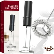 Elementi Milk Frother Wand - Handheld Blender - Hand Frother For Coffee,  Milk or Cappucino - Drink Mixer Electric Handheld - Coffee Mixer Wand &  Stick - Bar Accessories (Silver)