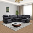 thumbnail image 1 of TAORUIFANG 3PCS SET Left Side Recliner Multifunctional Sofa Set Dark Breathable Semi PU Leather Living Room LED Lighting USB Charging Cup-Holder, 1 of 7