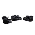 thumbnail image 1 of TAORUIFANG Black 3-Piece Power Recliner Sofa Set with Flip-Over Table, Wireless Charger, LED Lights & USB, Living Room Sectional, 1 of 7