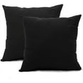 thumbnail image 1 of TAOSON 100% Cotton 300 Thread Count 2pc / Pair Pillow Cover Pillowcase Pillow Protector Cushion Cover with Hidden Zipper Only Cover No Insert - European, Black 26 x 26 inch, 1 of 3