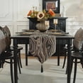 thumbnail image 1 of TAOSON Luxury High Precision Jacquard Modern Black Gold Tree Ring PatTable Runner with Tassels Polyester Wrinkle Resistant Damask Table Runners for Kitchen Dining Tabletop Decoration (13 x 87 Inch), 1 of 10