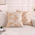 thumbnail image 1 of TAOSON Pack of 2, Luxury High Precision Jacquard Modern Gold Bamboo Pattern Deco Throw Pillow Covers Cushion Cases Square Pillowcase for Sofa Couch Bedroom Living Room Home,18x18 inch, 1 of 15