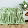 thumbnail image 1 of Flannel Fleece Blanket 60x80 Inch, Plush Bunny Soft Throw for Couch & Nap with Pompom Fringe, 1 of 5