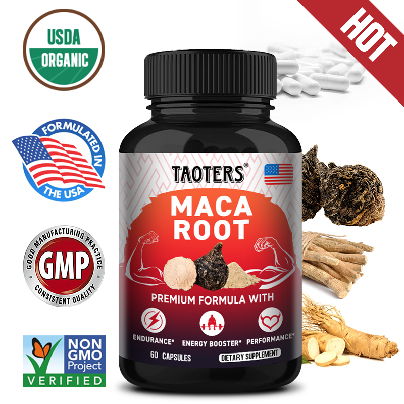 TAOTERS Maca Root Capsules Maximum Strength Contains Tribulus