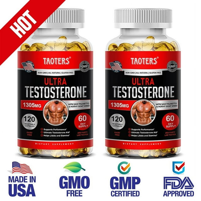 TAOTERS Natural Testosterone Booster Increase Energy, Improve Muscle Strength & Growth