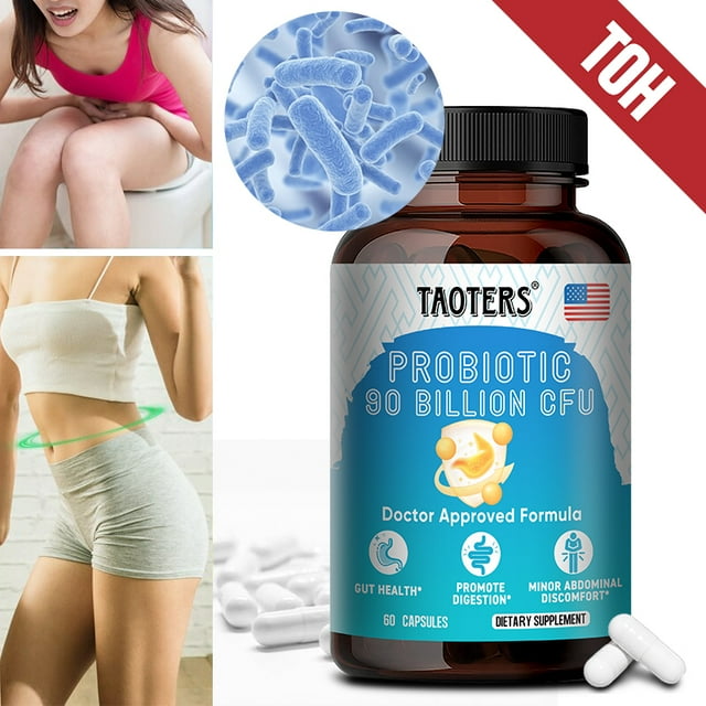 TAOTERS Probiotic Supplement Gut Health Complex with Cranberry and Lactobacillus acidophilus