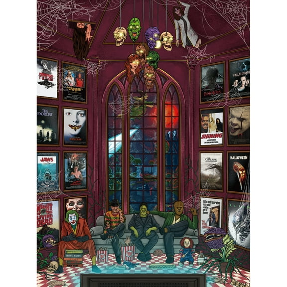 TAOZI&LIZHI Adults Puzzle for 1000 Pieces, Horror Movie Night, Halloween Puzzles, Home Holiday Decoration, Educational Toys & Games