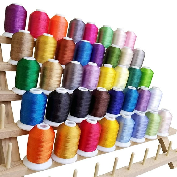 TAOindustry Multicolor 100% Polyester Sewing Thread, 550 yd (40 Pack)