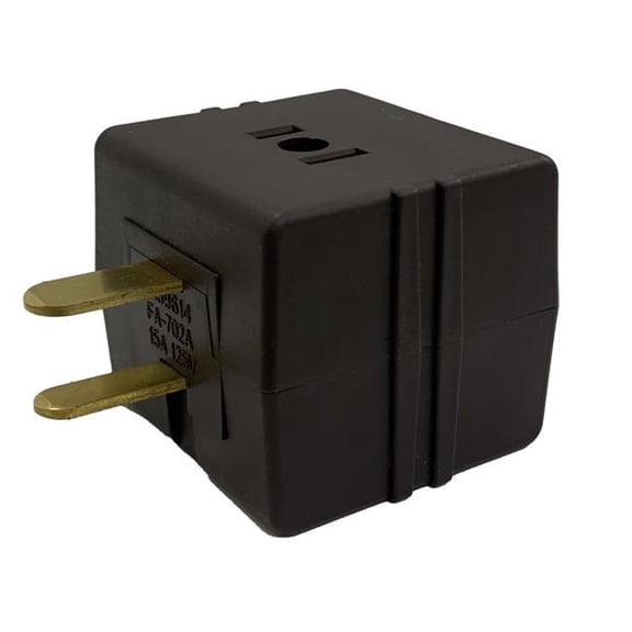 Projex 3539855 Polarized 3 Outlets Cube Adapter, Brown - Pack of 10