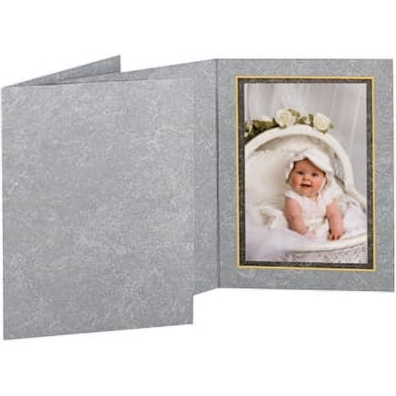 TAP Photo Folder Frame Dynasty Gray/Gold 8x10 - 25 Pack