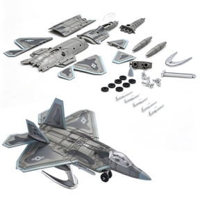 TAPDRA 1/100 F-22 Stealth Fighter Plastic Model Kit Tool-Free Snap-Fit For Teen And Adult Builders