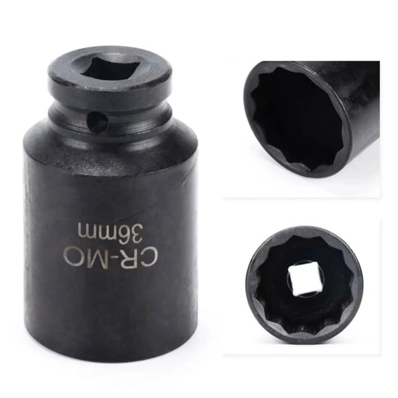 TAPDRA 1/2 Inch Drive Deep Impact Socket 36mm Size High Strength Alloy Steel For Manual Ratchet Pneumatic Tool Compatibility
