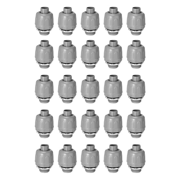 TAPDRA 1/2 Inch Liquid Tight PVC Conduit Connector 25 Pack Non Metallic for Wiring Marine Equipment Refrigeration