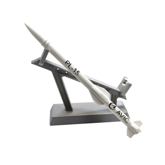 TAPDRA 1:20 Scale AVIC PL-15 Air-To-Air Missile Model Latex 3D Print 7.5in for Aviation Enthusiasts Desk Display Shelf Gift