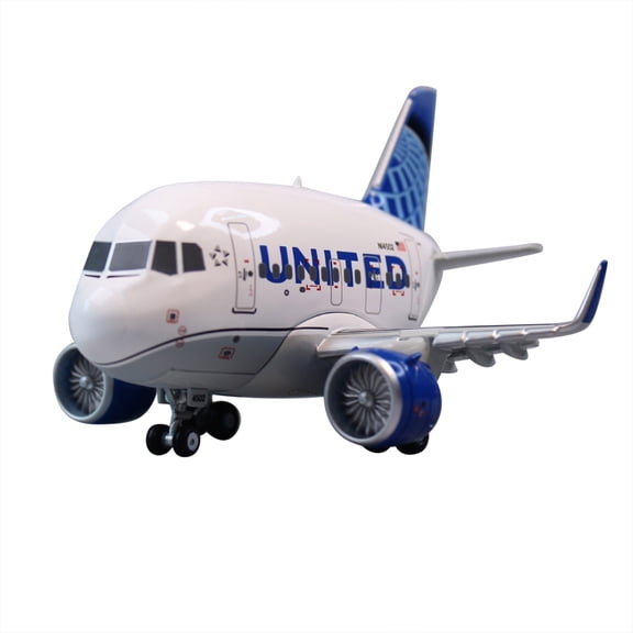 TAPDRA 1:300 Scale United Airlines Airbus A321 Q-Version Diecast Model Plane 4.7in For Home Office Shelf Display Collection Hobby