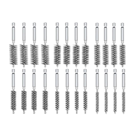 TAPDRA 1/4 Hex Shank Bore Brush Kit Multi Diameter Stainless Steel For Drill Die Grinder Impact Driver Tool