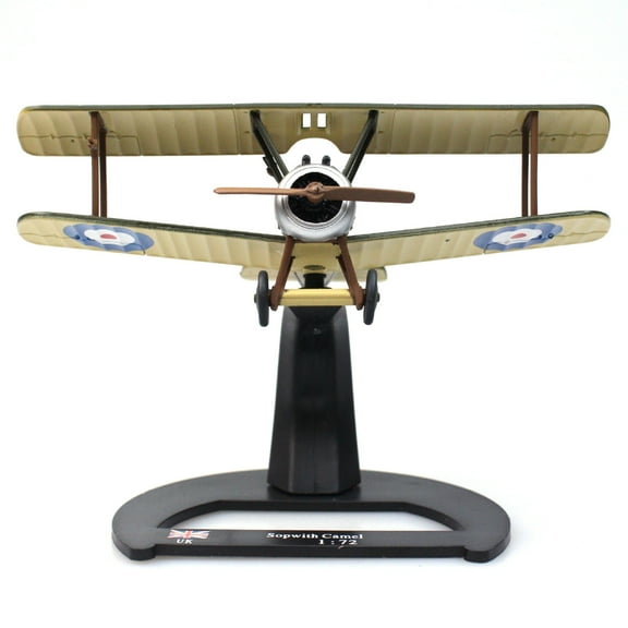 TAPDRA 1:72 Scale British Sopwith Camel F.1 Biplane Fighter Model Die Cast Alloy Plastic for Display Stand Collector