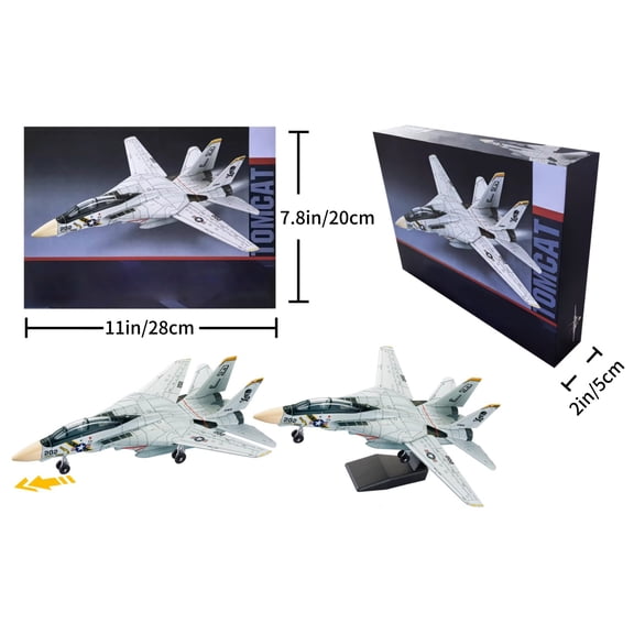 TAPDRA 1:72 Scale F-14 Fighter Model Kit, High-Quality ABS, For Teens Hands-On Training, Collection