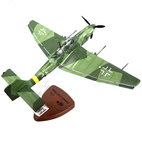 TAPDRA 1:72 Scale WWII German Stuka Junkers Ju 87G1 Dive Bomber Model Diecast Alloy Replica Plane for Display Gift