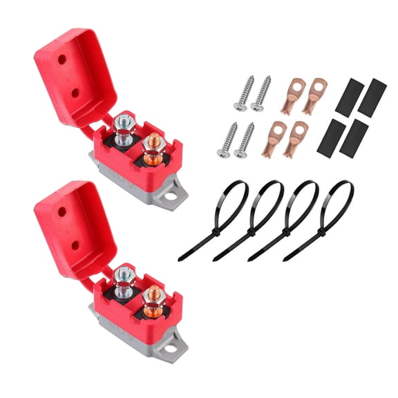 TAPDRA 1 Pair 50A Auto Reset Circuit Breaker Rustproof Plastic Housing Overload Short Circuit Protection For Vehicle Marine
