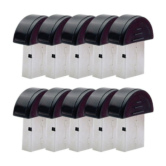 TAPDRA 10pcs Mini Bluetooth USB Dongle for Windows Quality, Plug and Play, Supports All Systems