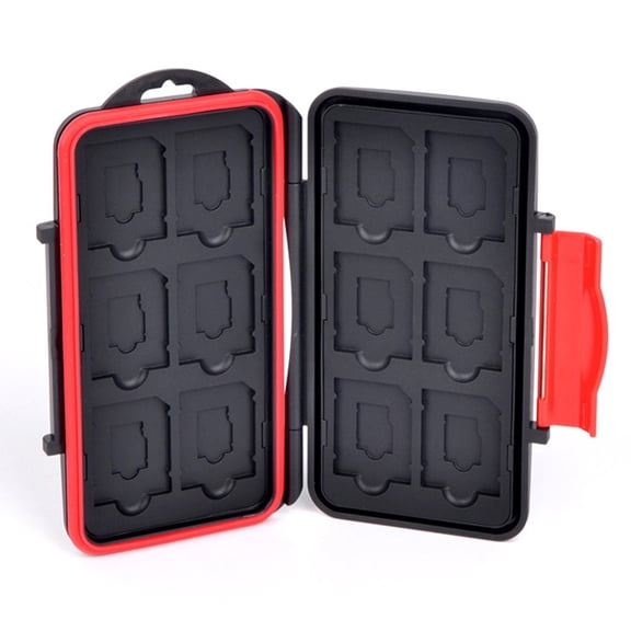 TAPDRA 12-Slot Memory Card Storage Box Waterproof and Shock Resistant for SD/SDHC/SDXC Cards