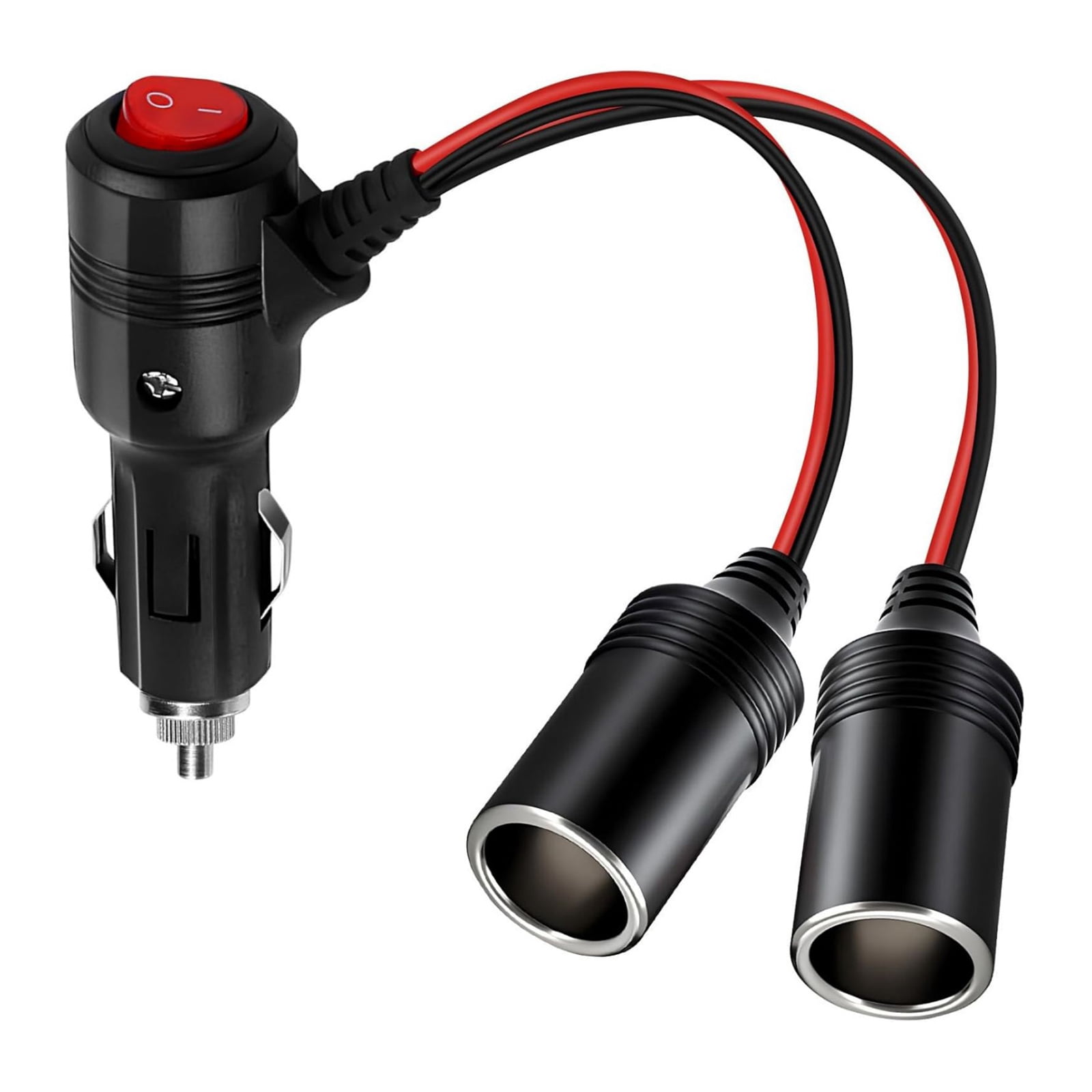 TAPDRA 12V 24V Car Power Splitter Cigarette Lighter Adapter Dual Ports for  GPS Dash Cam Air Pump Easy Plug and Play