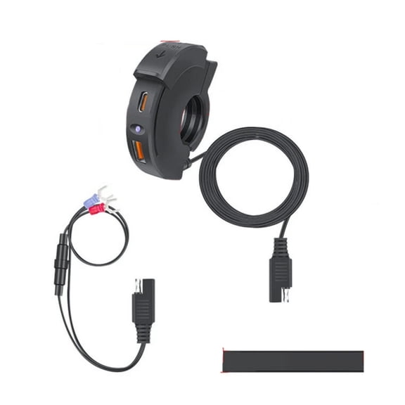 TAPDRA 12V 24V Vehicle USB Charger Type C PD USB A Output Overcurrent Short Circuit Protection For Motorcycle GPS Navigation Power Supply