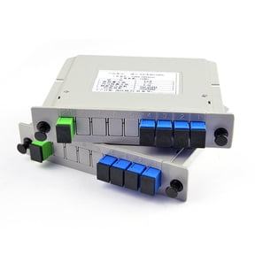TAPDRA 1x4 PLC Fiber Optic Splitter SC UPC Connector, 12cm x 11cm x 3cm for Network Distribution
