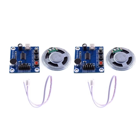 TAPDRA 2 Pack Isd1820 Sound Record Module Button Control Jog Loop Playback For Electronic Propaganda Device Speech Broadcast Component