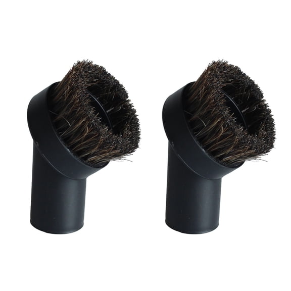 TAPDRA 2 Pack Round Vacuum Cleaner Brush 1.25 inch Inner for Soft Horsehair for Home Office Car Cleaning Black