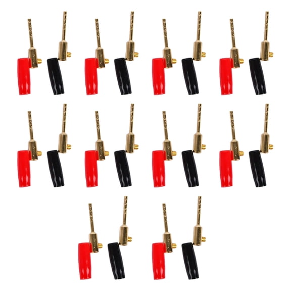 TAPDRA 20 Gold Plated Pin Plugs for Speaker Wire Solderless Connection Copper Alloy Reliable Connection